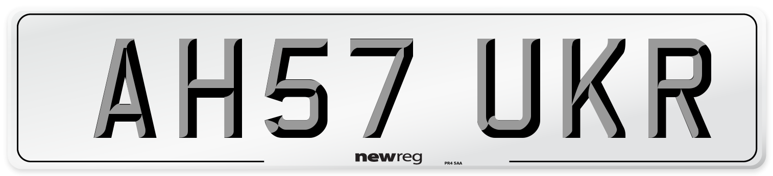 AH57 UKR Number Plate from New Reg